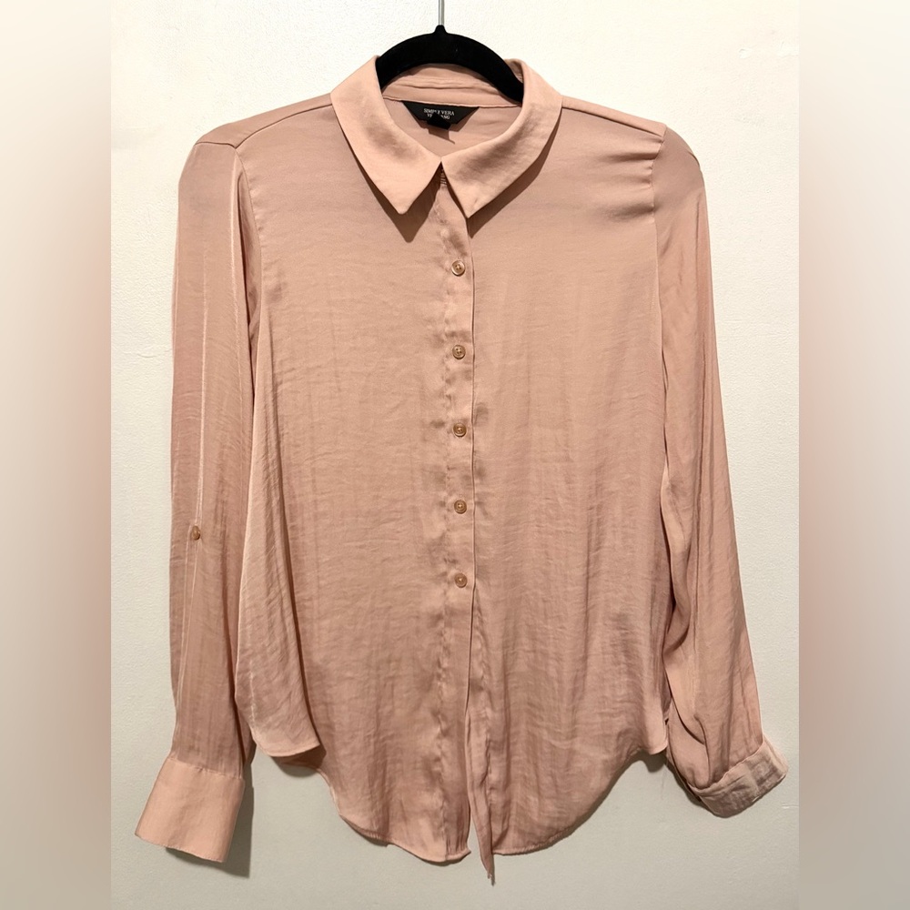 Vera Wang Soft Pink Button Down